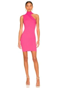 Alice + Olivia Kiki Cut Out Sleeveless Dress French Rose