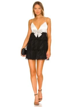 Alice + Olivia Cairo Mini Dress Black