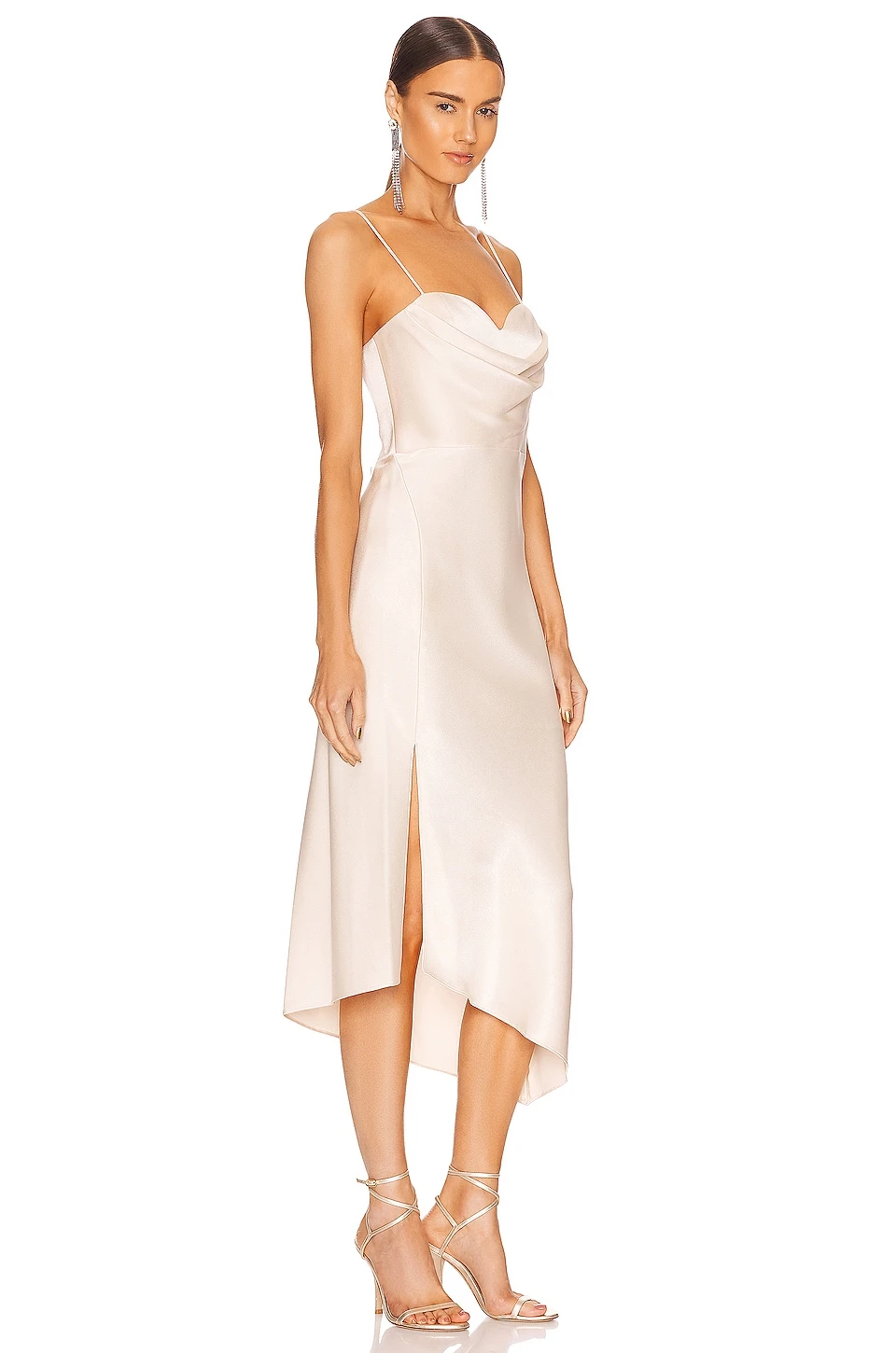 Alice + Olivia Kiyoko Midi Dress Champagne - Image 2