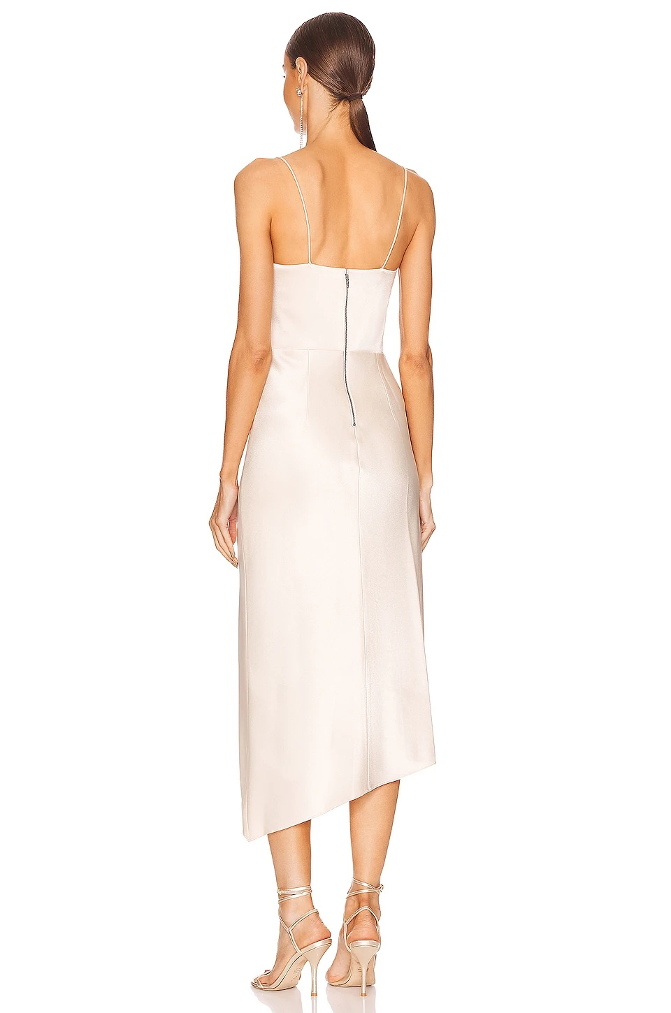 Alice + Olivia Kiyoko Midi Dress Champagne - Image 3