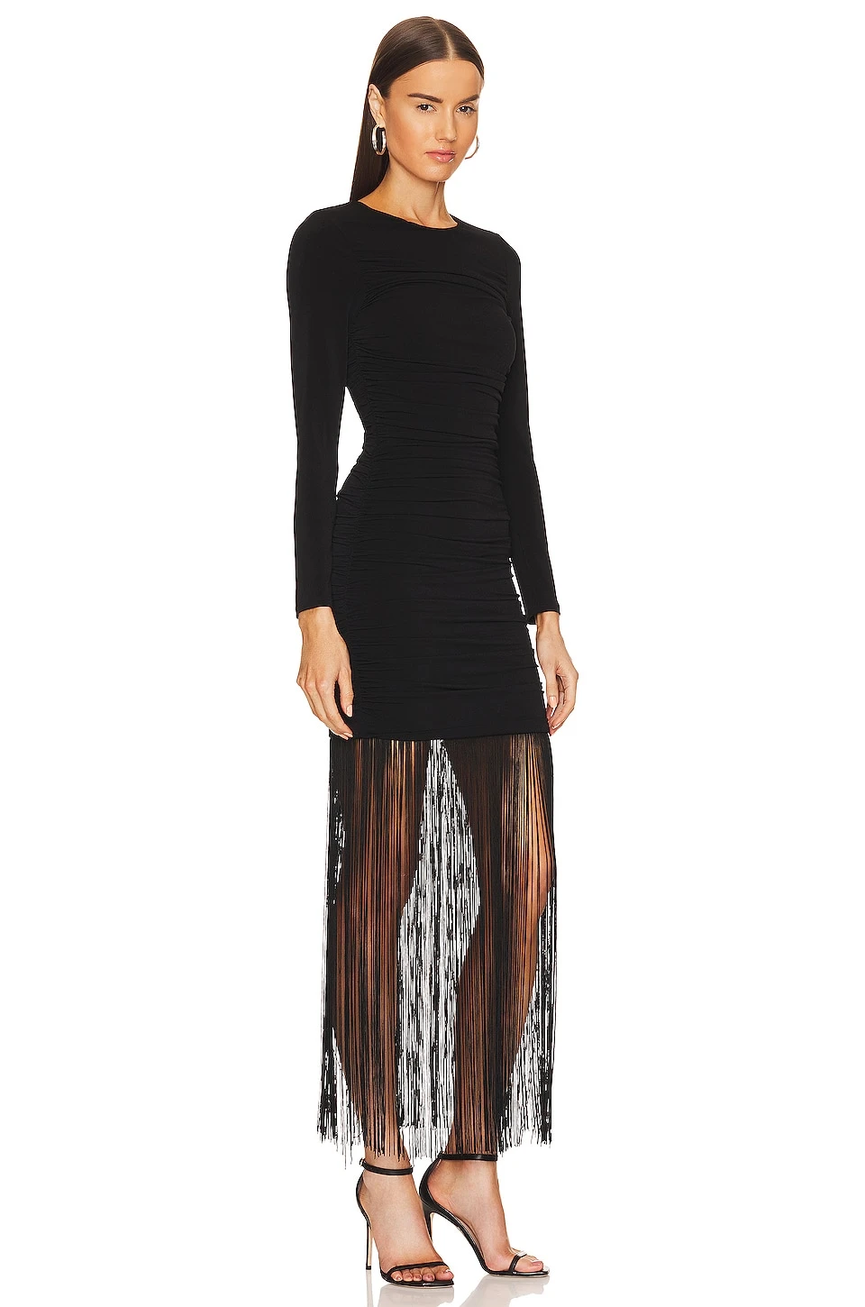Alice + Olivia Katherina Midi Dress Black - Image 2