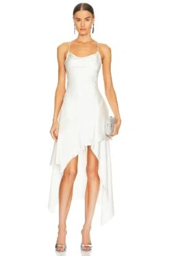 Alice + Olivia Evana Slip Dress Ecru