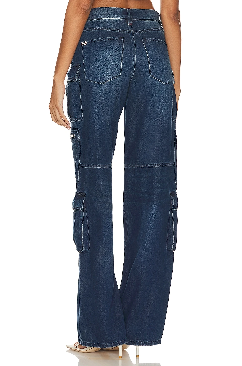 Alice + Olivia Cay Baggy Denim Cargo Love Train - Image 3