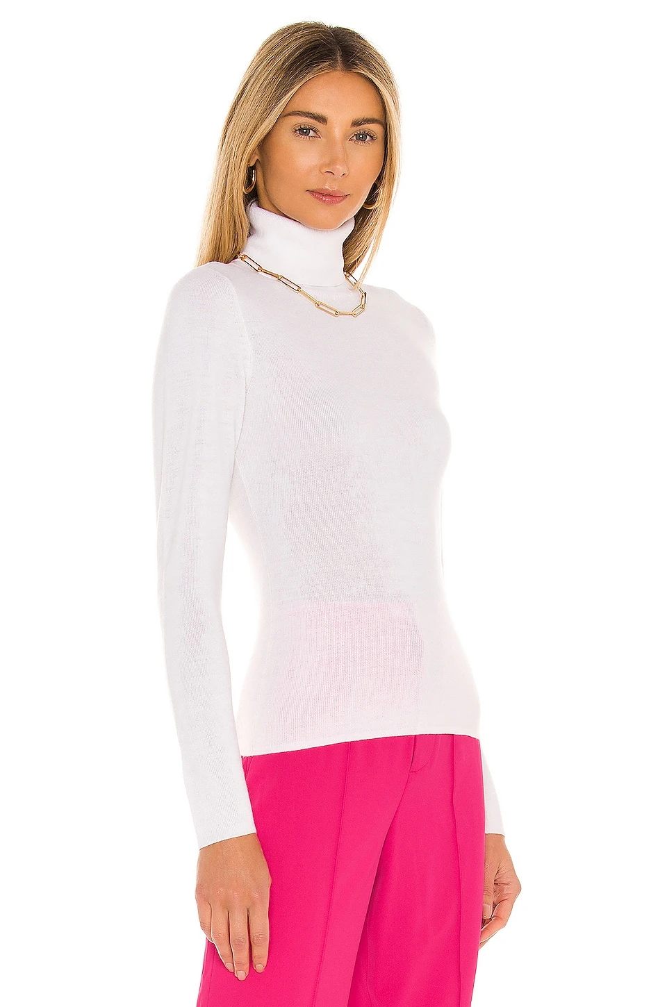 Alice + Olivia Ermelinda Turtleneck Soft White - Image 2