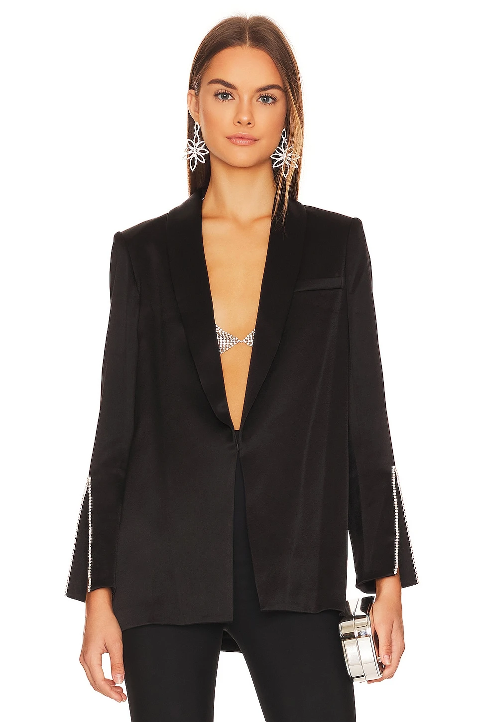 Alice + Olivia Jace Oversized Blazer Black - Image 2