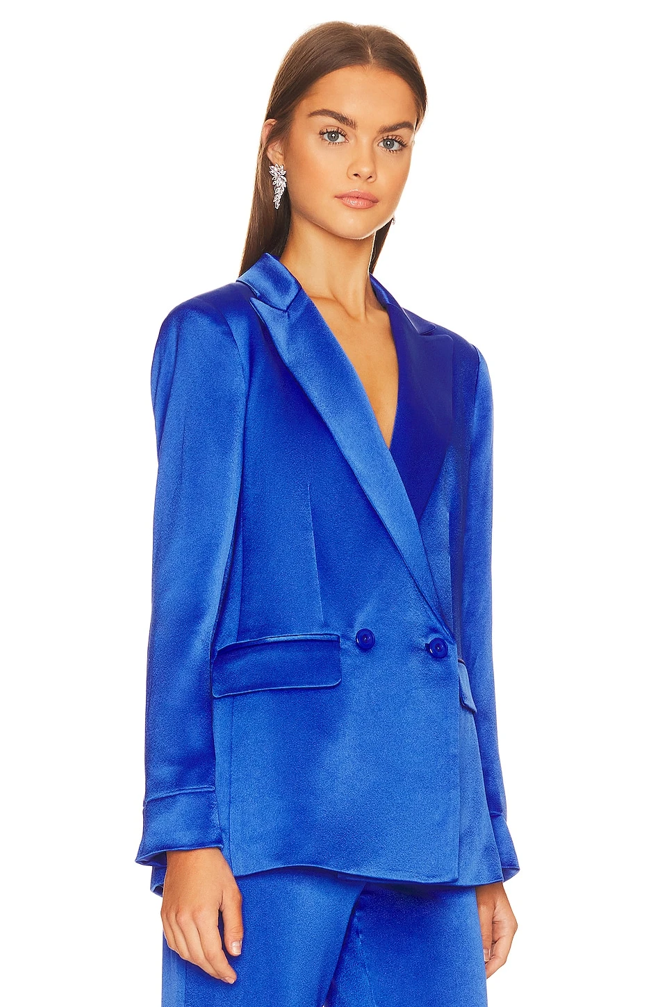 Alice + Olivia Justin Double Breasted Blazer Royalty - Image 2