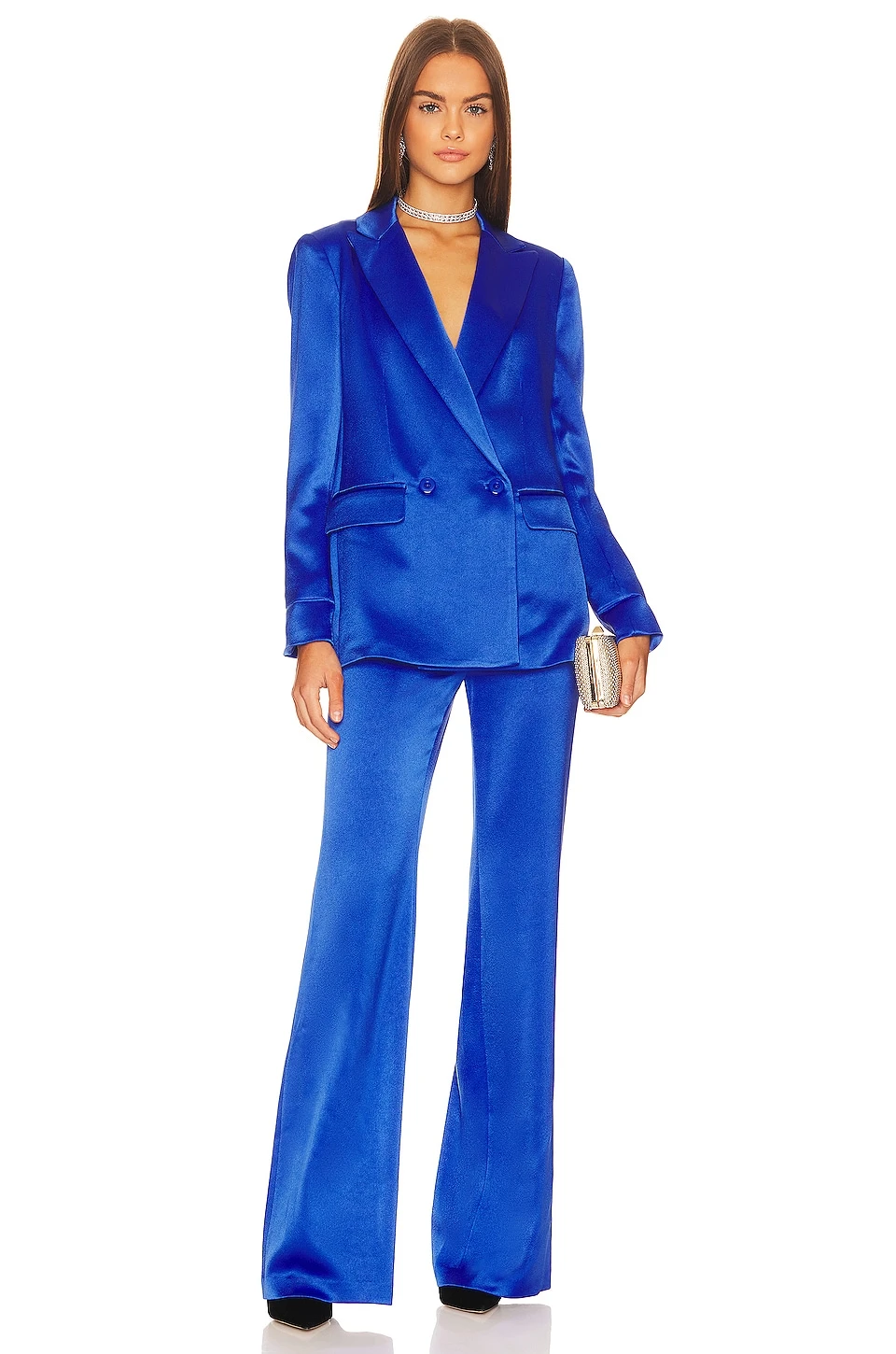 Alice + Olivia Justin Double Breasted Blazer Royalty - Image 4