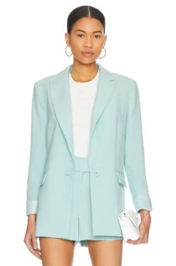 Alice + Olivia Justine Roll Cuff Blazer Julep