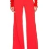 Alice + Olivia Dylan High Waisted Slim Pant Bright Poppy