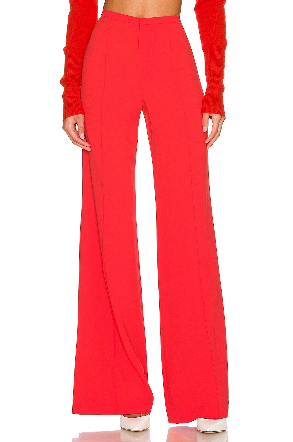 Alice + Olivia Dylan High Waisted Slim Pant Bright Poppy