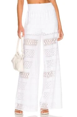 Alice + Olivia PANTALÓN RUSSELL White