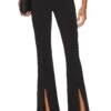 Alice + Olivia Emiko Super Skinny Slit High Waist Pant Black