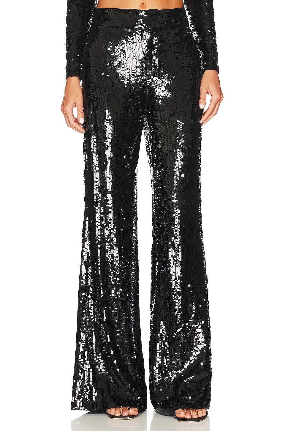 Alice + Olivia Dylan Sequin Pant Black