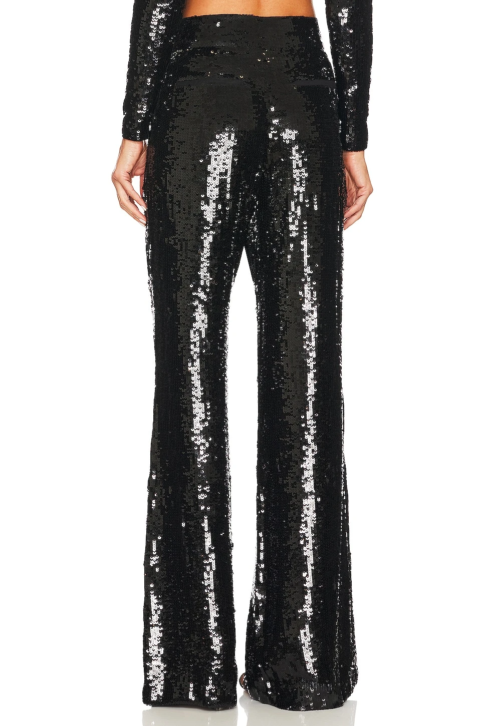 Alice + Olivia Dylan Sequin Pant Black - Image 3