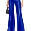 Alice + Olivia Dylan Faux Leather Wide Leg Pant Royalty