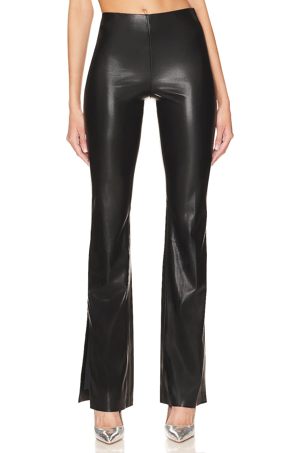 Alice + Olivia Teeny Faux Leather Pant Black
