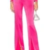 Alice + Olivia Jody High Waisted Front Slit Pant Candy
