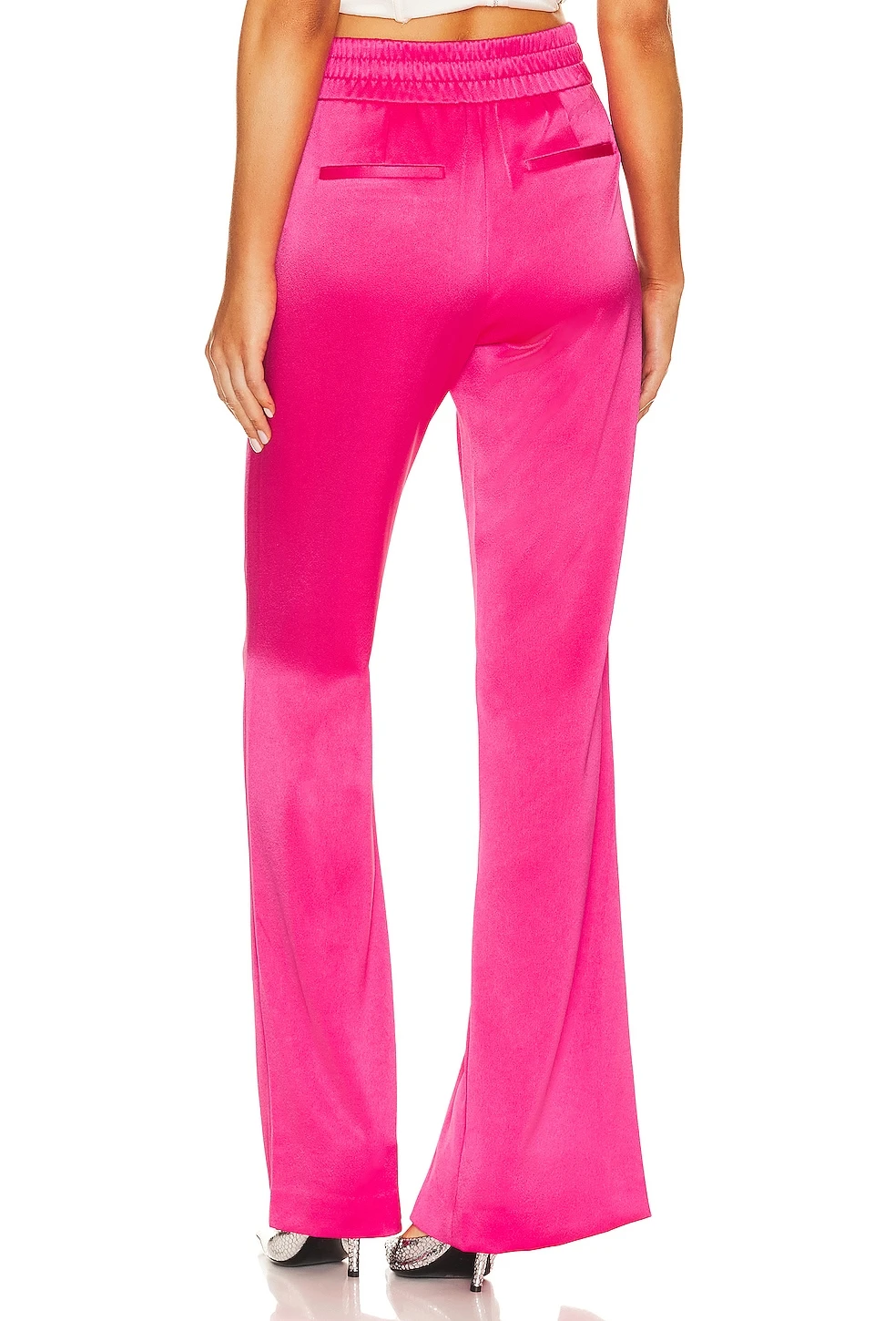 Alice + Olivia Jody High Waisted Front Slit Pant Candy - Image 3