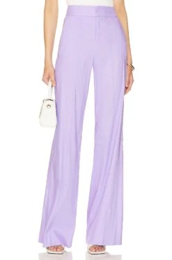 Alice + Olivia Dylan High Waist Wide Leg Pant Solstice
