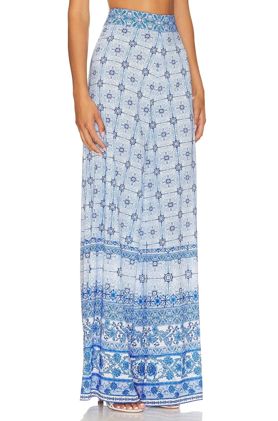 Alice + Olivia Athena Wide Leg Pant Greek Tile - Image 2