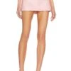 Alice + Olivia Rubi Faux Leather Mini Skirt Petal