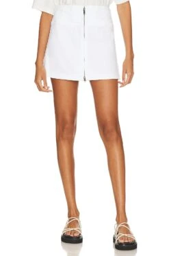 Alice + Olivia Paxton Mini Skirt White