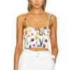 Alice + Olivia Abia Bustier Top Kiss My Tulips