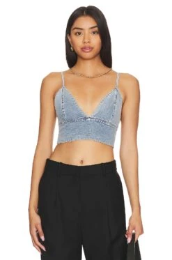 Alice + Olivia Carli Bra Top Rockstar Blue