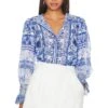 Alice + Olivia Ilan Blouse Greek Tile