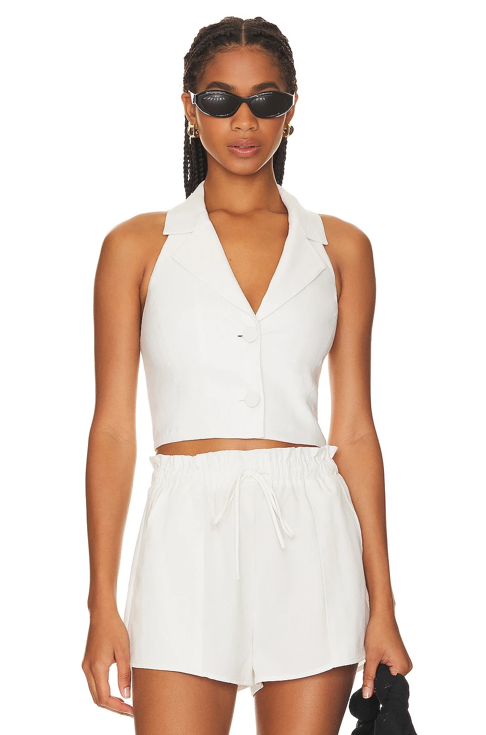 Alice + Olivia Meri Blazer Top Sapphire - Image 5