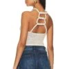 Alice + Olivia Daria Halter Top Sand